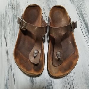 Birkenstock Ramses sandals, brown leather sz 9 in GUC